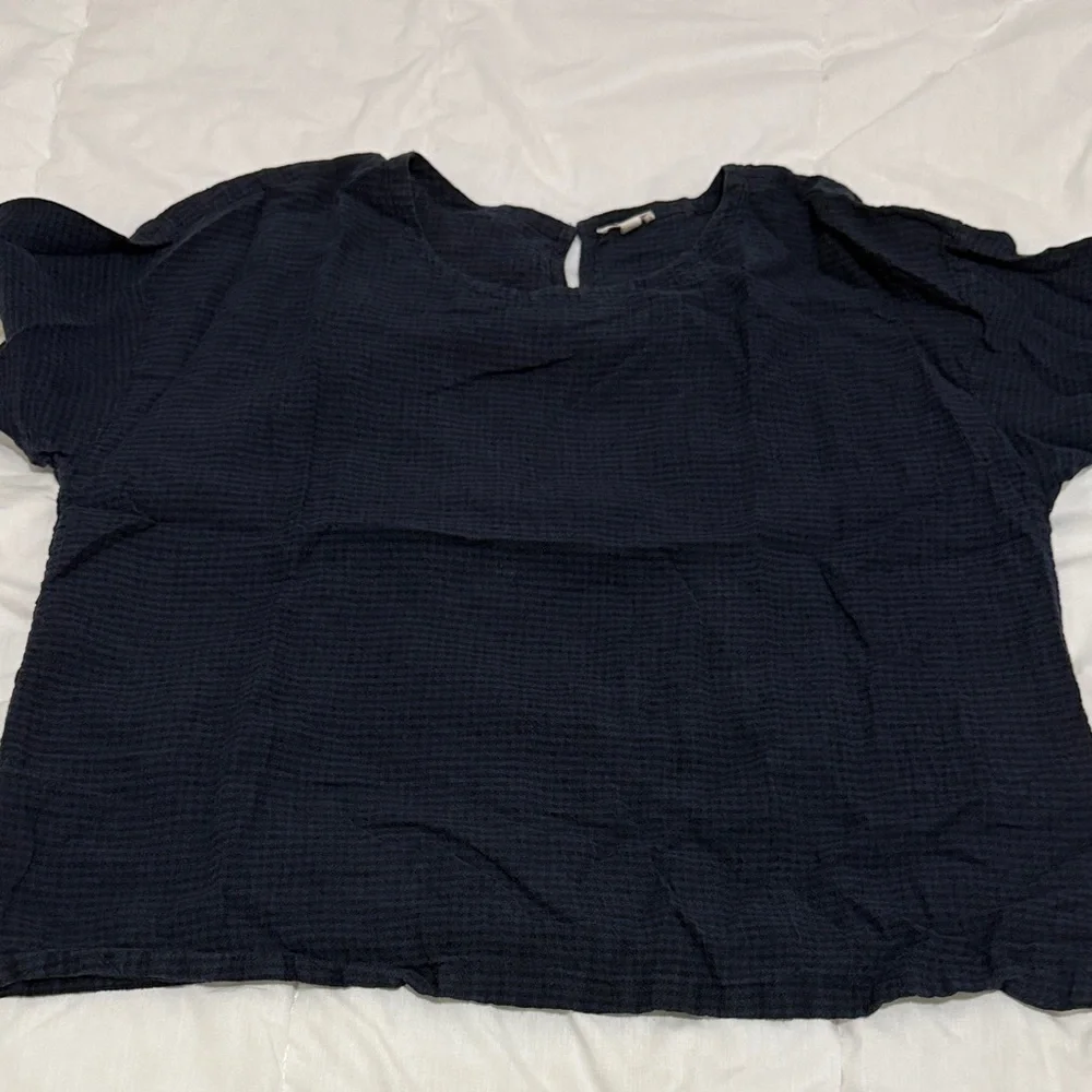 Eileen Fisher Linen Plaid Top - Picture 14 of 16